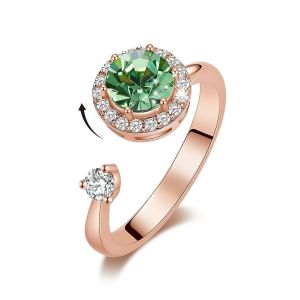 Bague Dames Pierre De Naissance,Convient Aux Filles,Or Rose/Rhodium,Bijoux Pour Femme - Neuf