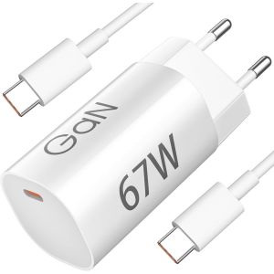 CMWX-67W Chargeur Rapide USB C pour Xiaomi 14T 13T 13 Lite Pad 7 Pro,USB C Chargeur Secteur avec GaN Tech Chargeur Turbo 6A Câble Typ C 1m pour Xiaomi Redmi Note 14 13 12 11 Pro 14s 14c POCO X7 M7 X6 - Neuf