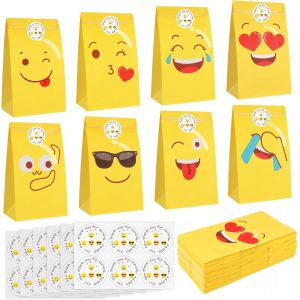 MEVRONISSHOP-32 Pi&egrave;ces Sachet Bonbons Anniversaire, Sac Cadeau avec 36 Autocollants, Pochette Cadeau pour F&ecirc;te, Mariage, No&euml;l - Neuf