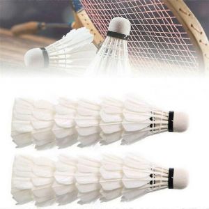 12pcs Professionnel Badminton Volant Noir Goose Plume Badminton Volant Entra&icirc;nement Sport Badminton Ballon - Neuf