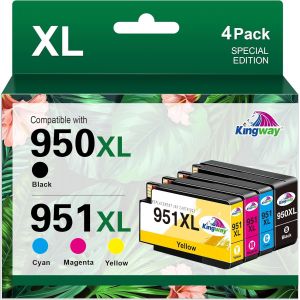 950XL 951XL Cartouches d'encre Compatibles HP 951 950 XL pour HP Officejet Pro 8600 8610 8100 8620 8615 8625 8630 8640 8660 276dw 251dw (Noir, Cyan, Magenta, Jaune) - Neuf