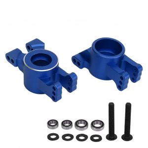 Porte-essieu arri&egrave;re RC Bloc de roulettes en alliage d'aluminium avec roulements pour TRAXXAS 1/8 4WD SLEDG Bleu - Neuf
