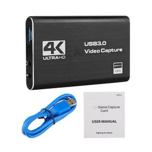 Noir 4K carte de capture vid&eacute;o HDMI USB3.0 transfert populaire durablle - Neuf