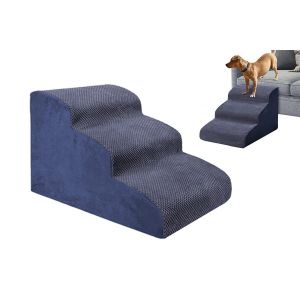 Rampe D'escalier Pour Chiens Et Chats De Petite Taille, Marches Antid&eacute;rapantes, 3 Marches, Souple Et R&eacute;sistante. - Neuf