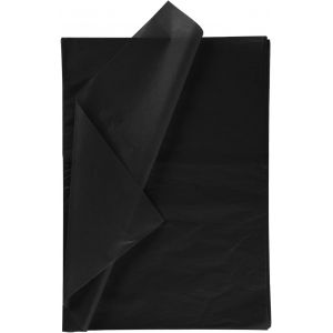 Papier De Soie Pour Emballage Cadeau-Papier De Soie Noir Pour Bricolage,Sacs D'emballage-50 X 70 Cm -25 Feuilles - Neuf