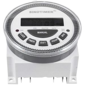 Sinotimer Tm-619h-2 230vac 7 Jours Hebdomadaire Programmable Minuterie Numérique Interrupteur D'éclairage Sortie 220v Volt - Neuf