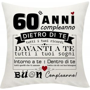 Trahoo-Cadeau Anniversaire Fille Garçon Anniversaire Housses De Coussin Cadeau Décoratif D'anniversaire Housse De Coussin Decoration Anniversaire 45 X 45 Cm Italien - Neuf