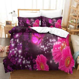 Housse De Couette Motif Imprim&iquest;&iquest; Butterfly D ,En Parure De Lit Avec Housse De Couette Et Taies D'oreiller,Fermeture &iquest;&iquest;Clair,Doux Microfibre Hypoallerg&iquest;&iquest;Niquesingle&pound;&iquest;Xcm&pound;&copy; - Neuf