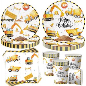 Kit Vaisselle Anniversaire,Party Set,Assiettes,Serviettes Et Gobelets,Décoration De Table,Décoration D'anniversaire,Assiette Carton Papier Tasses Serviettesr Nappe Pour Fête De Noël.[Y106] - Neuf