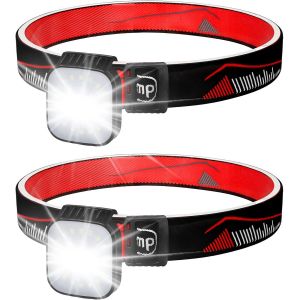 Jgd-Lampe Frontale Rechargeable, Lot De 2 Torche Frontales Led, 600 Lm Super Lumineux L&eacute;ger Torche Frontale, R&eacute;glable, 4 Modes D'&eacute;clairage & &Eacute;tanche, Pour P&ecirc;che, Camping, Cyclisme, Course - Neuf