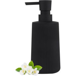 SJZG-Distributeur Savon Noir Pour Salle De Bain, Rechargeable Distributeur Liquide Vaisselle, Distributeur Savon Cuisine Pour Plan De Travail (Noir) - Neuf