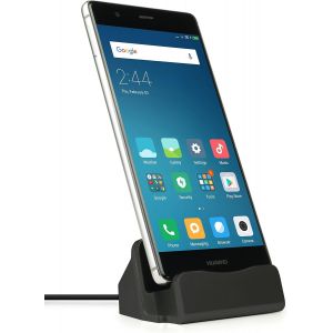 Station de Charge Dock USB C & C&acirc;ble 1m - Base de Chargement pour Smartphone Compatible avec Galaxy S24 S23 S22 Note 20 10 Huawei P50 P40 Pro Argent - Neuf