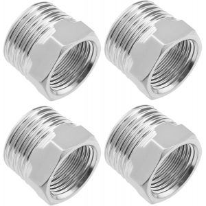 CHECARZHN--NO1-4 Pièces 1/2 Mâle À 3/8 Femelle Connecteur Raccords De Réducteur De Conduite D'Eau Accessoires De Réducteur De Filetage Pour Tuyaux Réservoirs D'Eau Installations Sanitaires Fil Bsp - Neuf