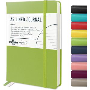 Eryi-Carnet De Notes A5, Couverture Rigide Lignée Avec Papier Épais De Qualité Supérieure 120 G/M², Carnet Ligné De 180 Pages Pour L'étude, La Planification, L'agenda, La Journalisation - Neuf