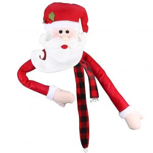 Wabjtam Grand Arbre De Noël Chapeau Haut De Forme Père Noël Plaid Écharpe Décorations Fournitures De Fête - Neuf
