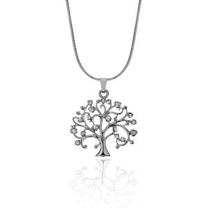 Kal-Collier De Mode Pour Les Femmes, Arbre Celtique De Collier Pendentif Avec Cz Cristal Filles Collier &Agrave; Longue Cha&icirc;ne Collier Strass Brillant - Neuf