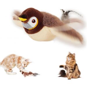 Letnerny-Volant Pour Chat O Au Pour Chat Jouet Interactif, Jouet O Au Gazouillant, Simulated Chirping Bird, Jouet Interactif - Neuf