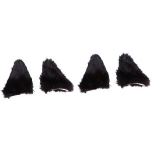 Kal-Lot De 4 Épingles À Cheveux Avec Oreilles De Chat En Fausse Fourrure Pour Femme - Pinces À Cheveux Pour Mascarade - Épingles À Cheveux Pour Filles - Clip D'oreille Renard - Neuf