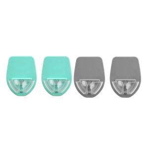 Lot De 4 Porte-Verres &Agrave; Vin Pour Salle De Bain Et Douche - Gris Et Vert - Neuf