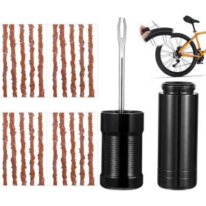 Letnerny-Lpzmpz Kit Reparation Meche Bande Set De M&egrave;che R&eacute;paration De Pneu Crevaison Velo Tubeless Portable Anti Crevaison De V&eacute;lo Pour Cyclistes - Neuf