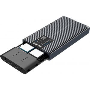 K2022S Station D'Accueil Pour Ssd M.2 Sata 2 Baies Avec Fonction De Clonage Hors Ligne,Ssd Duplicateur,Montage Sans Outil - Neuf