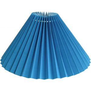 Abat-jour en tissu E27, abat-jour plissé, abat-jour coquille d'oeuf, protection lustre, accessoire d'éclairage de bureau domestique (jaune à carreaux) - Neuf