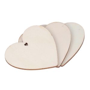 No&euml;l D&eacute;coratif Suspendu 90Pcs des Ornements en Bois en Forme de Coeur Pour les f&ecirc;tes de No&euml;l &agrave; la Maison de l'Arbre 8X7.5CM BRICOLAGE Peinture - Neuf