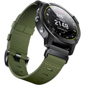 MEVRONISSHOP-Nylon Bande Compatible avec Fenix 7X/Fenix 6X Pro/Fenix 6X/Fenix 5X Bracelet - Bracelet &agrave; D&eacute;gagement Rapide avec Boucle &agrave; vis pour Enduro/Enduro 2/Fenix 3/Descent MK1/Tactix Delta - Neuf