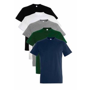 Lot 5 T-Shirts Manches Courtes - Homme - Multicolore - Neuf