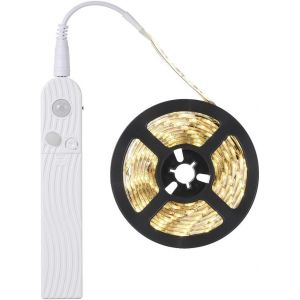 Huag-Ieron Bande Lumineuse Led À Détecteur De Mouvement, Batterie De 3 M Avec Interrupteur, Autocollante, Découpable, Étanche, À Intensité Variable Pour Dessous De Placard, Cuisine, Chambre À Coucher - Neuf
