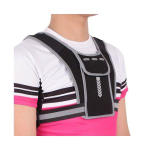 Gilet De Course R&eacute;fl&eacute;chissant R&eacute;glable Avec Support Pour T&eacute;l&eacute;phone Et Poches De Rangement Pour Plus De S&eacute;curit&eacute; Et De Confort La Nuit - Neuf