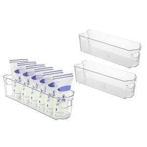 Lot De 2 Organisateurs De R&eacute;frig&eacute;rateur Empilables, Bo&icirc;tes De Rangement Transparentes Pour Aliments, Pour R&eacute;frig&eacute;rateur Et Garde-Manger - Neuf