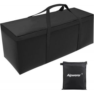Ulteronixshop-Sac De Rangement Xxl Pour Coussins De Jardin, Housse Imperm&eacute;able Et Anti-Uv, Avec Bandouli&egrave;re, Protection Pour Meubles, Polster, Kissen Ext&eacute;rieur, Sapin De No&euml;l (Noir, 125x40x55cm) - Neuf