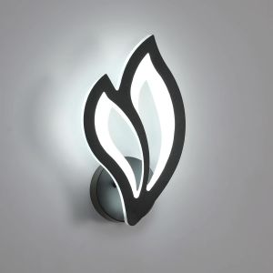 Ulteronixshop-Applique Murale Interieur Led, 13w Moderne Lampe Murale Noir, Luminaire Mural Design P&eacute;tale Pour Salon, Couloir, Chambre, Escalier, Cuisine, 6500k Lumi&egrave;re Blanche Froide - Neuf