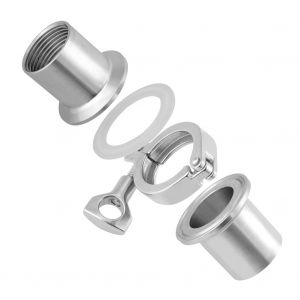 Raccords de tuyauterie filetes femelles sanitaires DN20 3/4" avec collier de serrage et joint - Neuf