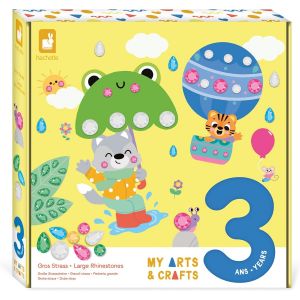 ERYI-- My Arts & Crafts ¿ Dès 3 Ans - Gros Strass - 4 Tableaux - Kit Loisir Créatif Enfant - Apprentissage Motricité Fine Et Concentration ¿ J09145 - Neuf