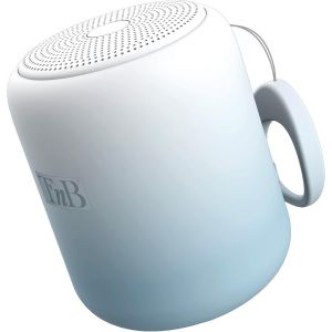 T¿Nb Color - Enceinte Sans Fil Portable, Connexion Bluetooth Longue Durée 8 Heures, Petite Enceinte De Douche Waterproof Ipx4, Format Mini Tendance Et Colorée ¿ Dégradé Blanc Et Bleu - Neuf