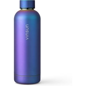 Gourde Isotherme 500ml Anthracite - Bouteille D'eau Inox - &Eacute;tanche, Sans Bpa, - Bouteille Thermo Pour Sport, Randonnee, Velo, Voyage, &Eacute;cole - Neuf