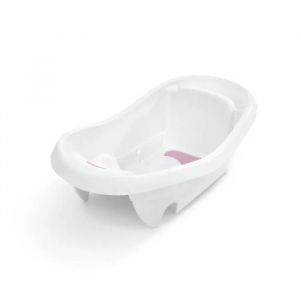 Ingenuity Baignoire B&eacute;b&eacute; &Eacute;volutive Deluxe Rose, De La Naissance Jusqu'&agrave; 3 Ans Avec Transat/Hamac B&eacute;b&eacute; Inclus - Neuf