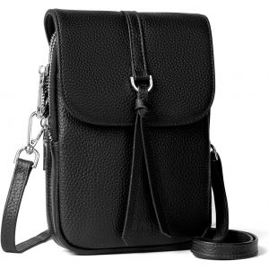 Petit Sac &Agrave; Bandouli&egrave;re En Cuir V&eacute;ritable Pour Femme, Sac &Agrave; Bandouli&egrave;re Multi-Poches Pour T&eacute;l&eacute;phone Portable Avec Emplacements Pour Cartes De Blocage Rfid - Neuf