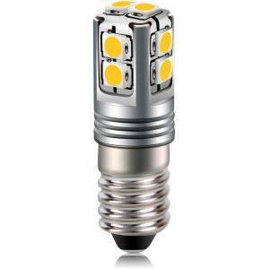 Sjzg-Ampoule Led E10 6-40 V 3030 10smd Puces Blanc Chaud Ampoule Led Pour Phare Lampe Torche V&eacute;lo Lampe De Travail Sans Polarit&eacute; - Neuf