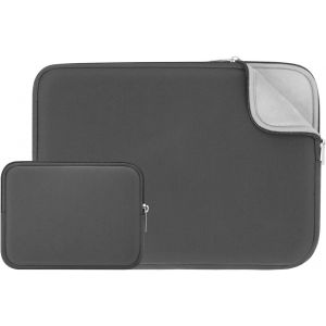 Housse 13 Pouces Ordinateur Portable de Protection Sacoche avec Accessoires Pochette Compatible MacBook 13,6 M2 A2681 13,3 Air Pro M1 A2337 A2338 A2179 A2251 A2289(Gris,Version Améliorée) - Neuf