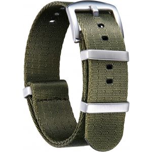 Bracelet De Montre En Nylon Balistique Militaire Remplacement Bracelet Montre Tressé Avec Noir/Argent Boucle En Acier Hommes Femmes 20 Couleurs 18mm 20mm 22mm 24mm (Version De Mise À Niveau).[U2402] - Neuf
