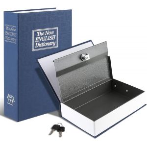 Coffre-Fort En Métal Portable Avec Serrure À Clé, Boîte De Dictionnaire De Dictionnaire De Diversion, Coffre-Fort Secret Pour Cahier Caché, 9,5 ""X 6,1"" X 2,2 - Neuf