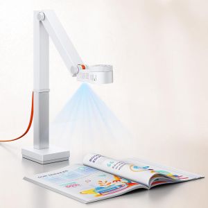 Fancy S Pro Caméra de Document USB, PC Webcam 4K avec Microphone et Lumière LED, Jusqu'à 60 FPS, Capture A3, pour Mac/Windows (Blanc) - Neuf