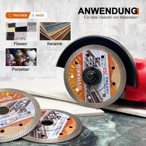 Lot De 3 Disques &Agrave; Tron&ccedil;onner Diamant&eacute;s,115 Mm,Extra Fins,Pour S&eacute;parer Et Couper Le Carrelage Et Le Gr&egrave;s C&eacute;rame,Granit,Marbre (115X22,23 Mm) - Neuf