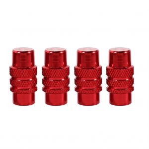 Lot De 4 Bouchons De Valve Anti-Poussiere Pour Pneus De Velo, Rouge - Neuf