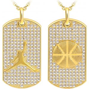 Trahoo-Collier En Acier Inoxydable Pour Homme Avec Pendentif En Forme De Ballon De Basket 58,4 Cm - Neuf