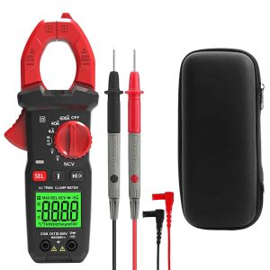 Pince amp&egrave;rem&eacute;trique AC DC True-Rms 4000 comptes,multim&egrave;tre &agrave; pince r&eacute;tro&eacute;clairage,compteur de courant num&eacute;rique pour la mesure AC/DC,tension,courant,temp&eacute;rature,r&eacute;sistance,continuit&eacute;, - Neuf