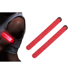 Brassards R&eacute;fl&eacute;chissants Led Pour La Course Et Le Cyclisme Nocturnes - Lot De 2 - Neuf